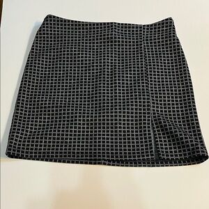 Forever 21 Black and Gray Grid Mini Skirt